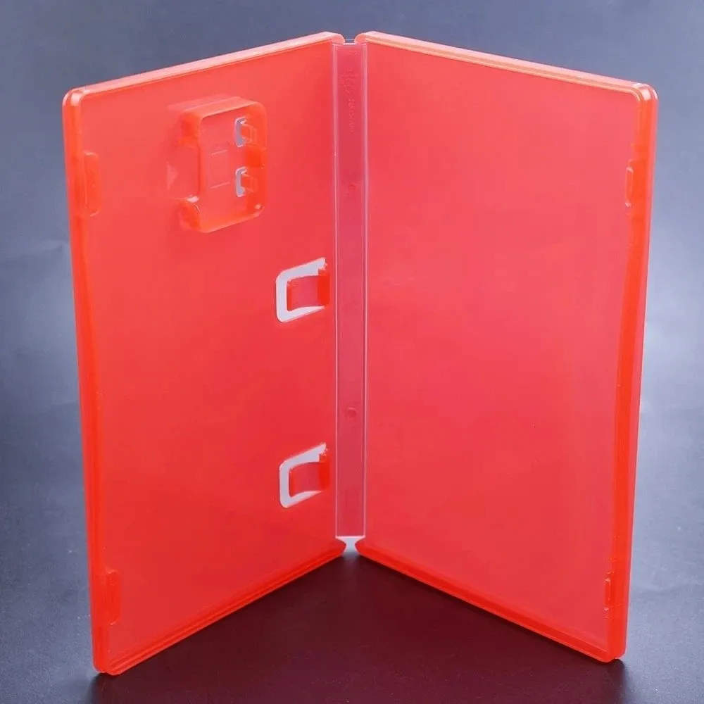 Transparent Game Card Box Plastic Red Storage Case Box with Book Holder Cartridge Holder Shell for Switch 2 For Inserted Cover