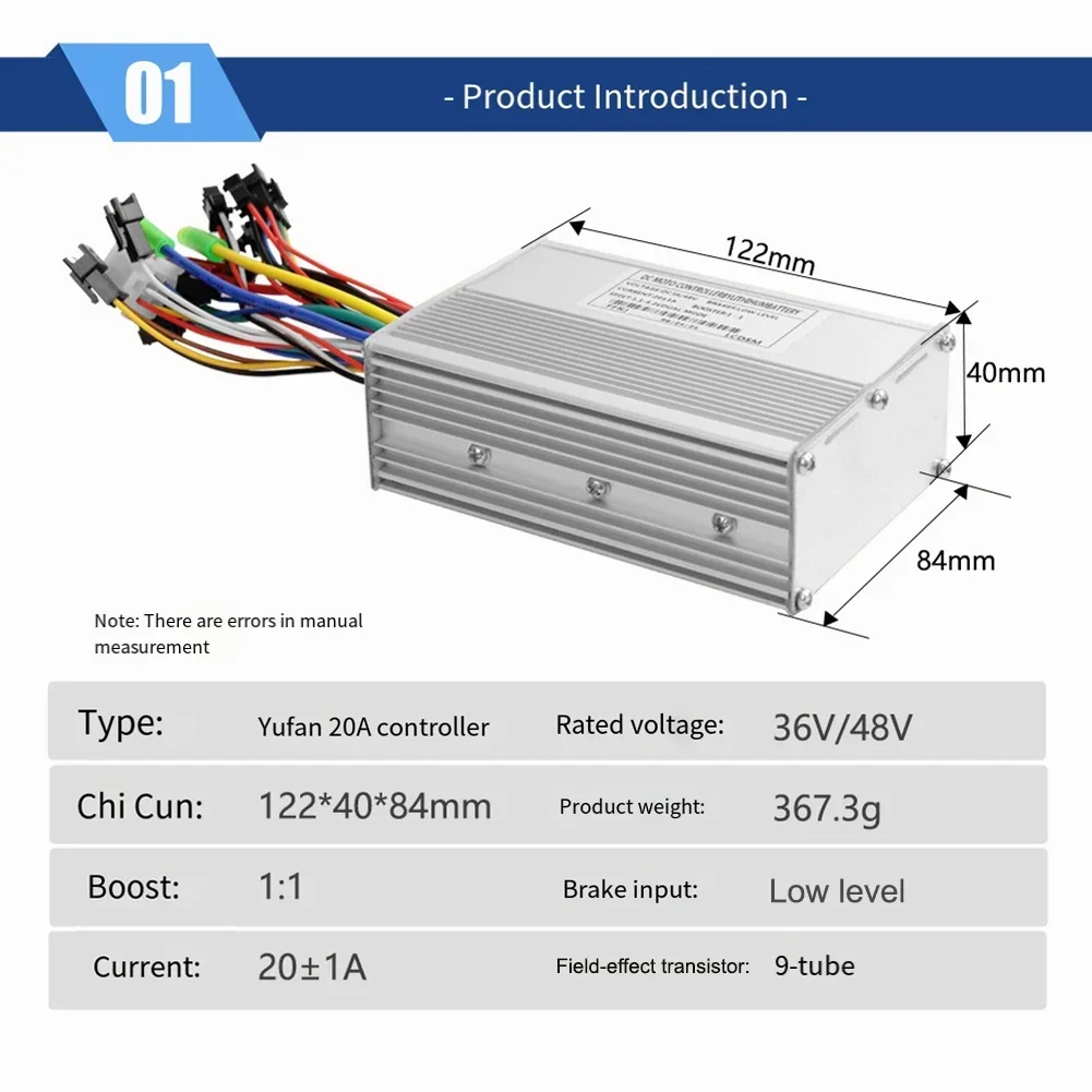 

Advanced Control System Electric Bike Motor Controller Sine Wave Design for Better Battery Life at 36/48 Volts