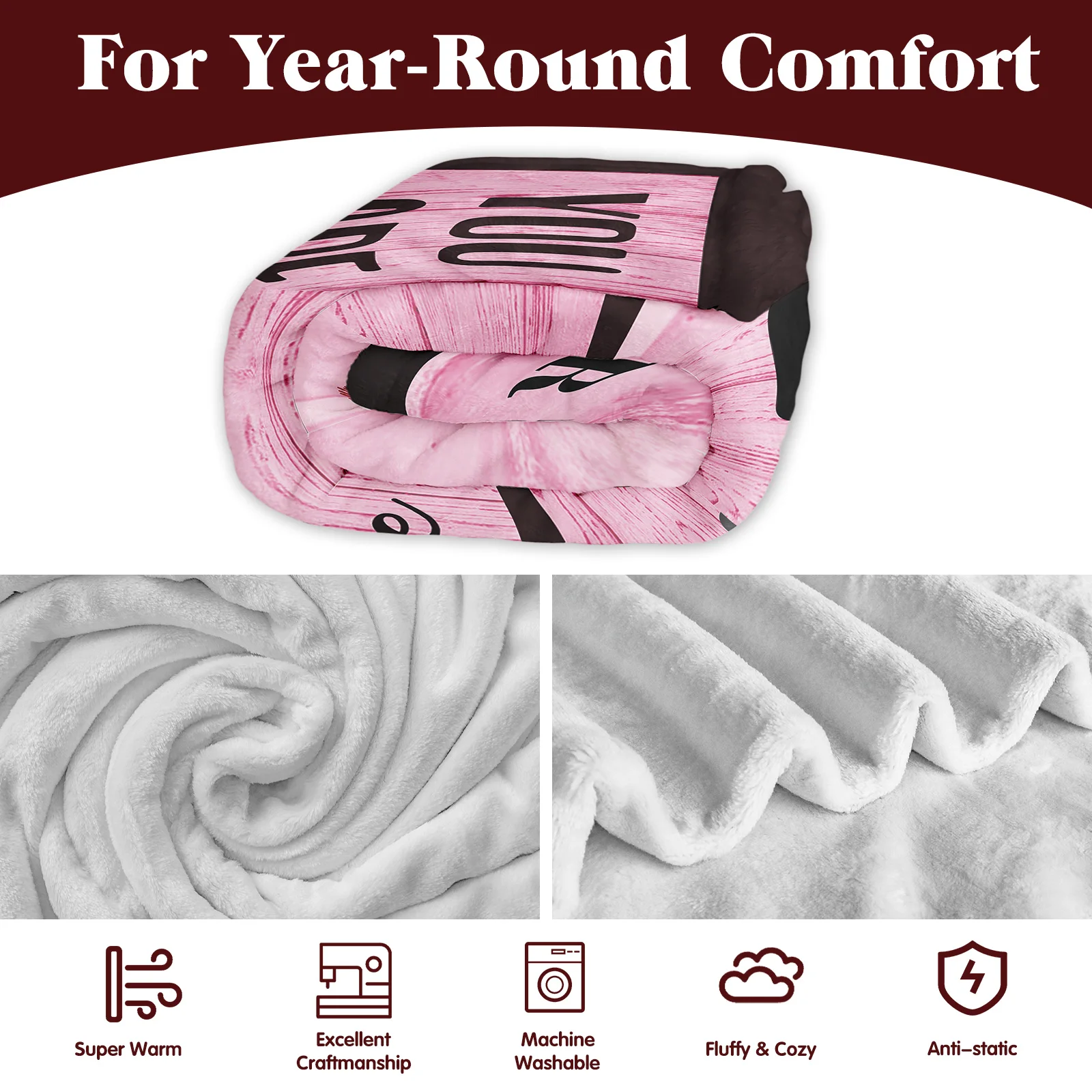 بطانية الأخت، قطعة واحدة من بطانية الرسم والشعار والشعار، من الفلانيل على الوجهين، هدايا الأخت الناعمة، هدايا عيد ميلاد الأخت.