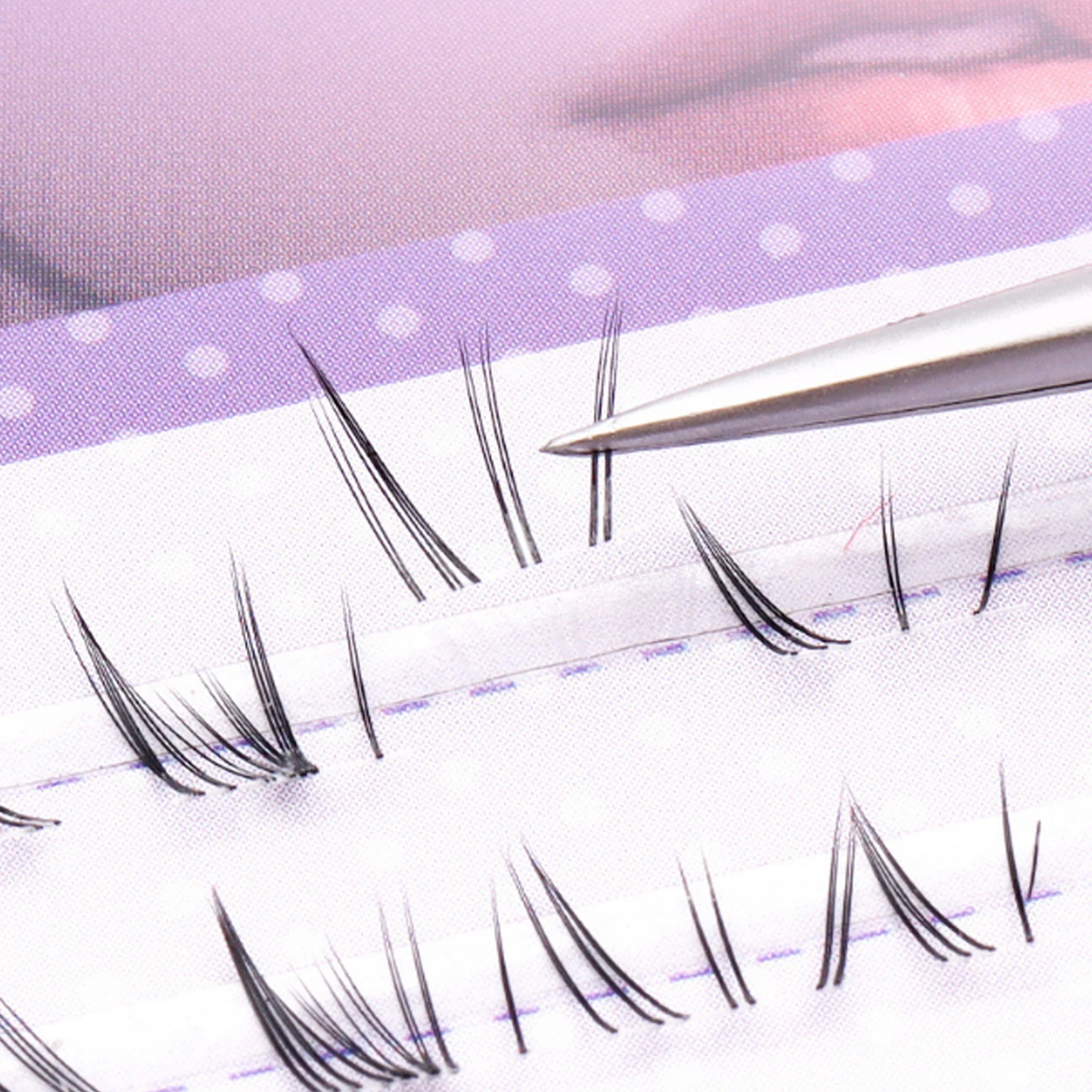 Falsche Wimpern im natürlichen Stil, 5–7 mm unter der Wimpern, schwarze C-Curl-Puppen-Unterwimpern für tägliches Make-up, einfach anzuwenden, angenehm zu tragen