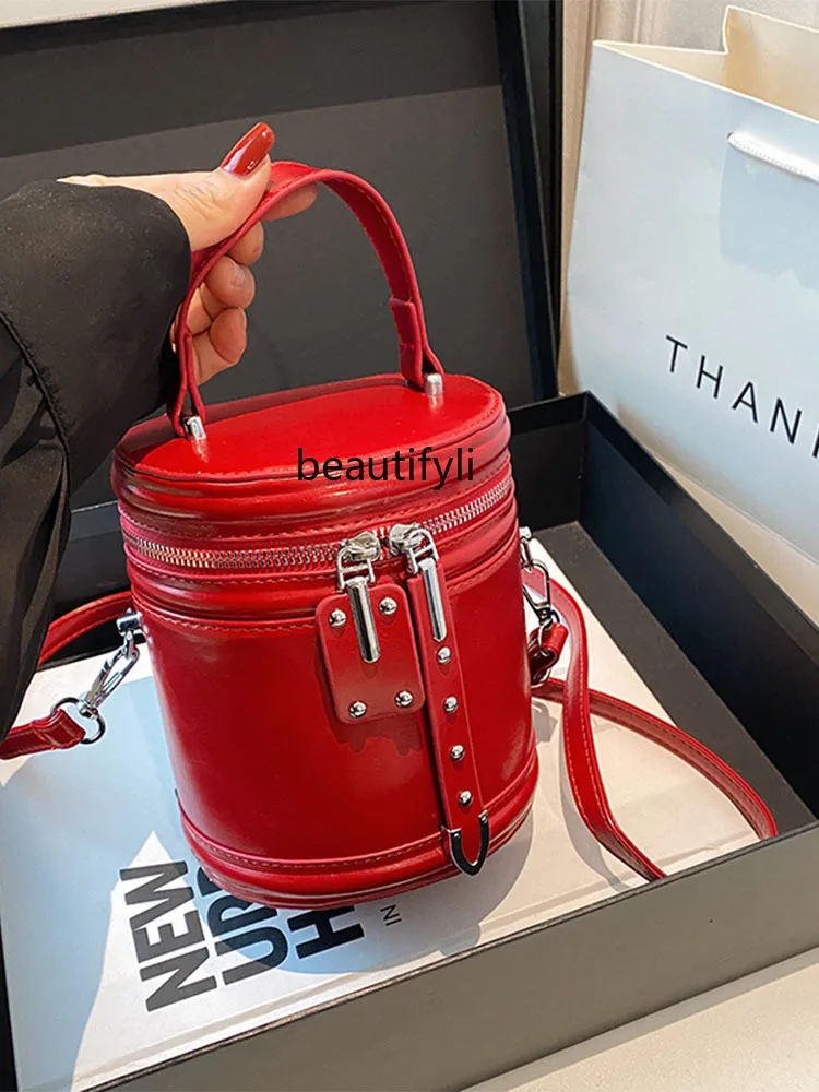 

Handbag Fashionable All-Match Bucket Bag for Women Summer New Simple Casual Shoulder Bag High-Grade Crossbody Women's Bag