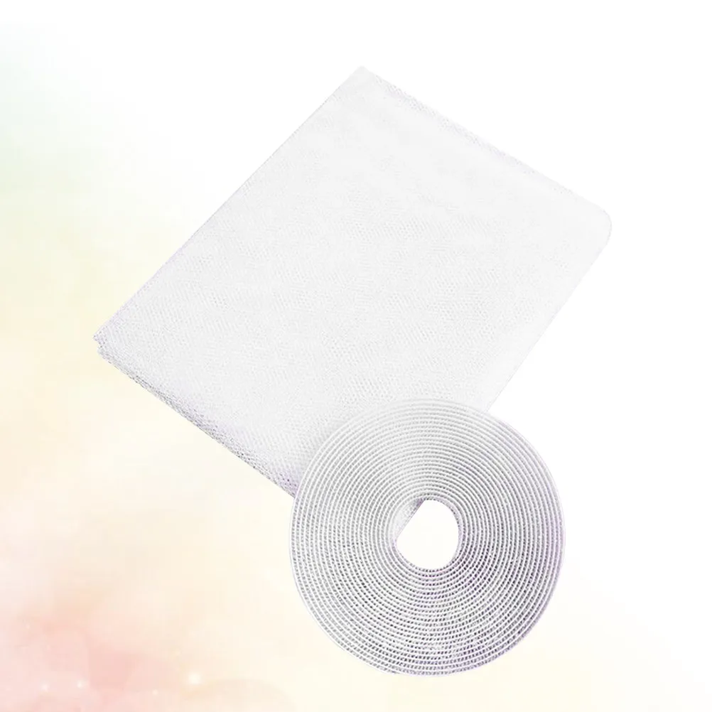 1.5x2m Netting Mesh Curtain for Windows with Self Stick Hook Loop Strip Roll Keep Mosquitoes Flies Spiders Moths Wasps Out