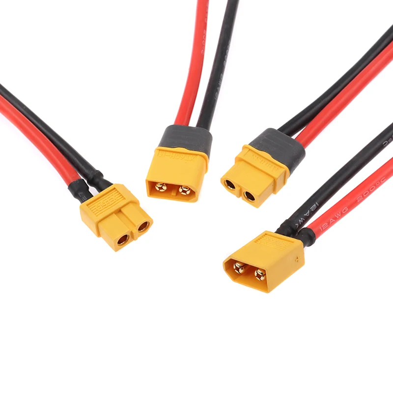 RC Battery Charger 18 AWG 16AWG 12AWG 10AWG XT60 XT90 EC5 Plug Male Female Extension Cable Wire Connector 10CM/20CM/30CM