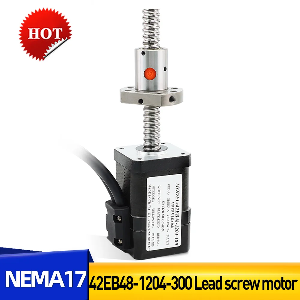 NEMA17 Closed loop Ball screw motor 42EB48-1204-300mm  0.52N.m Step servo motor + CL42 Servo Driver Kit for 3D printer