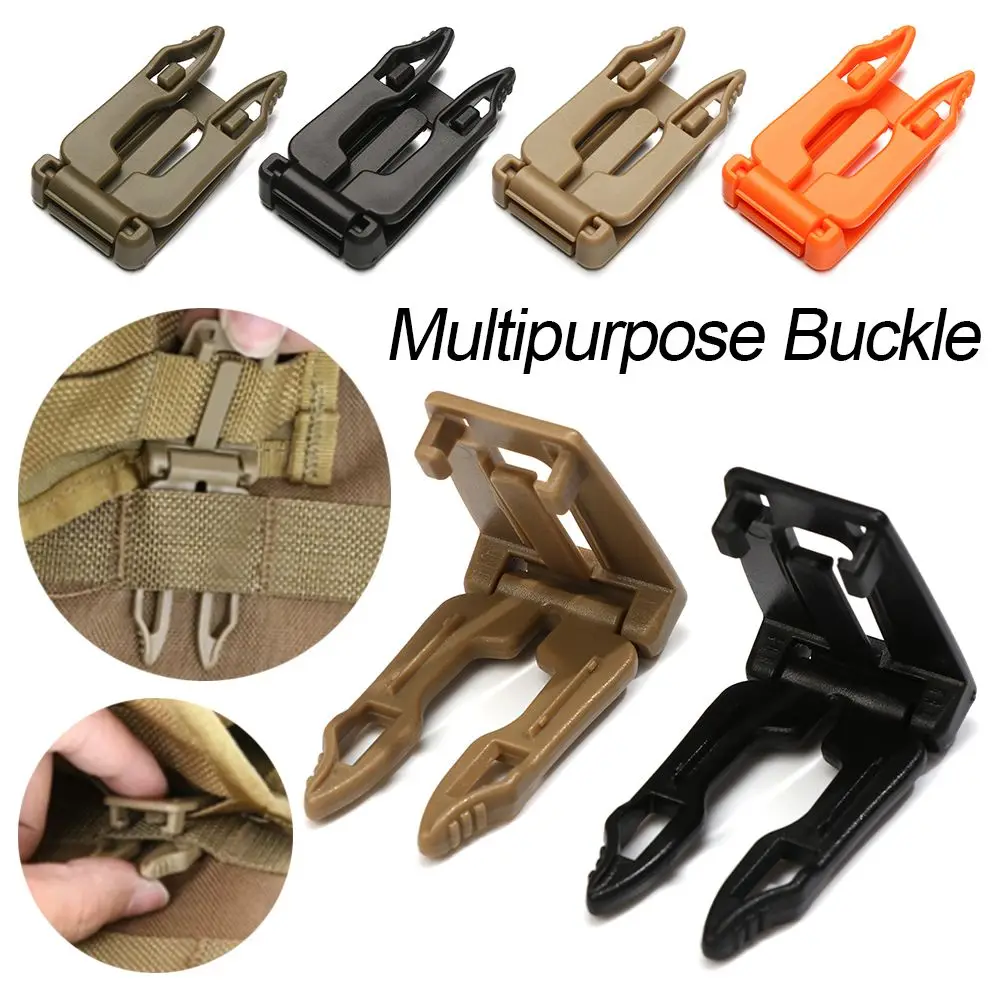 

Plastic Camping Equipment MOLLE Clip Camping Bag Buckle Multipurpose Buckle MOLLE Strap Backpack Webbing Clip