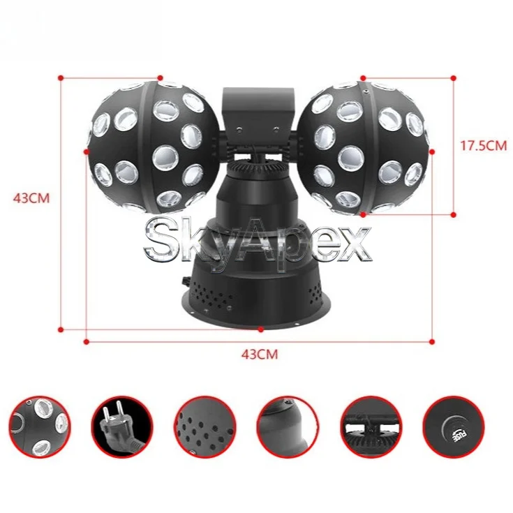 New Outdoor Entertainment LED Colorful Rotating Magic Ball Light Strobe Disco Lamp KTV Crystal Atmosphere Light For Home