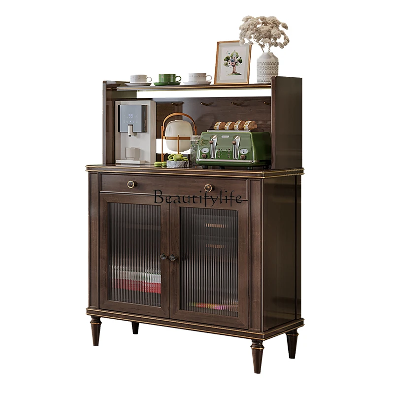 Light luxury meal American storage tea cabinet against the wall retro multi-functional cabinet