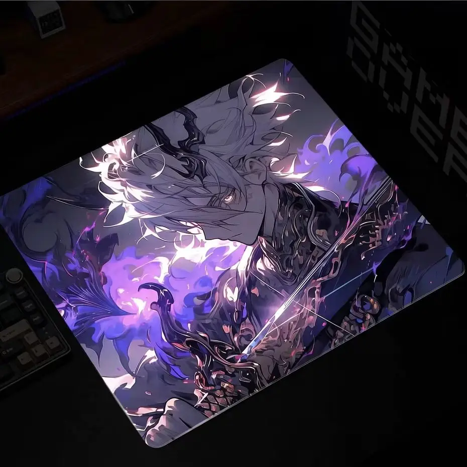 E-sports Gaming Anime Cool Photovoltaic Glass Mouse Pad Tempered Upgrade Smooth FPS Game & Office Specific Pc Laptop Desk Mat