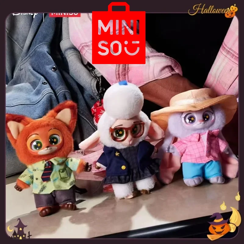 

Miniso Zootopia, милая игрушка-персонаж Ника Джуди, слепая коробка, плюшевая виниловая кукла, загадочная коробка, коллекция мультфильмов персонажей аниме