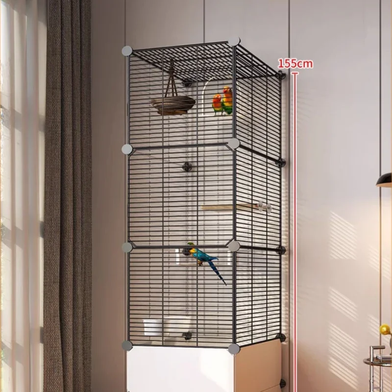 Canarios Metal Bird Cage Accessories Shelf Vogel Palomas Toys Rabbit Cage Parrot Feeder Gaiola Para Passaros Pet Supplies