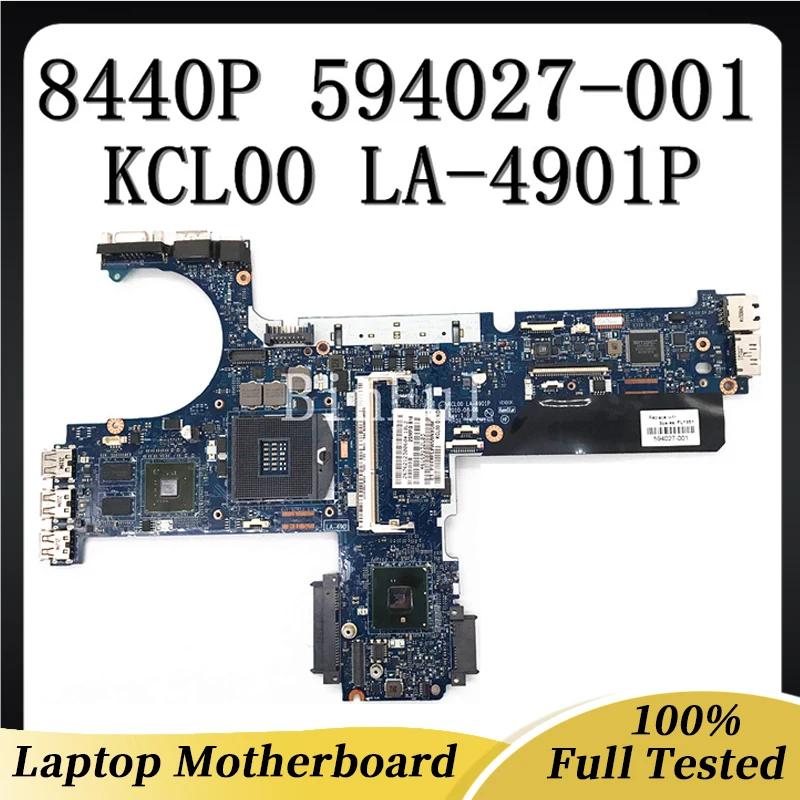 

Mainboard For HP 8440P KCL00 LA-4901P Laptop Motherboard 594027-001 594027-501 594027-601 NVS 3100M DDR3 100% Full Tested OK