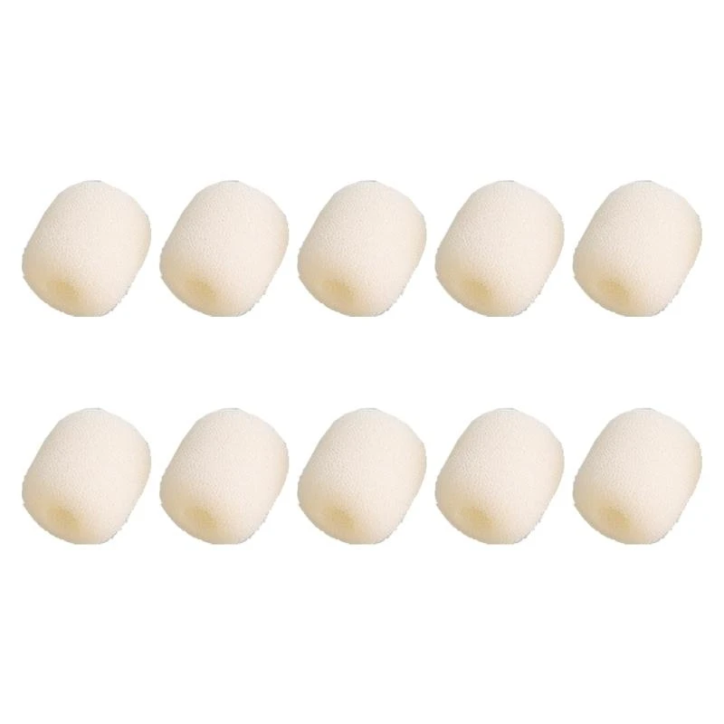 10Pcs Mini Size Lapel Headsets Mic Foam Covers Foam Microphone Windscreen Mic Foam Covers for K9 Headsets Microphone