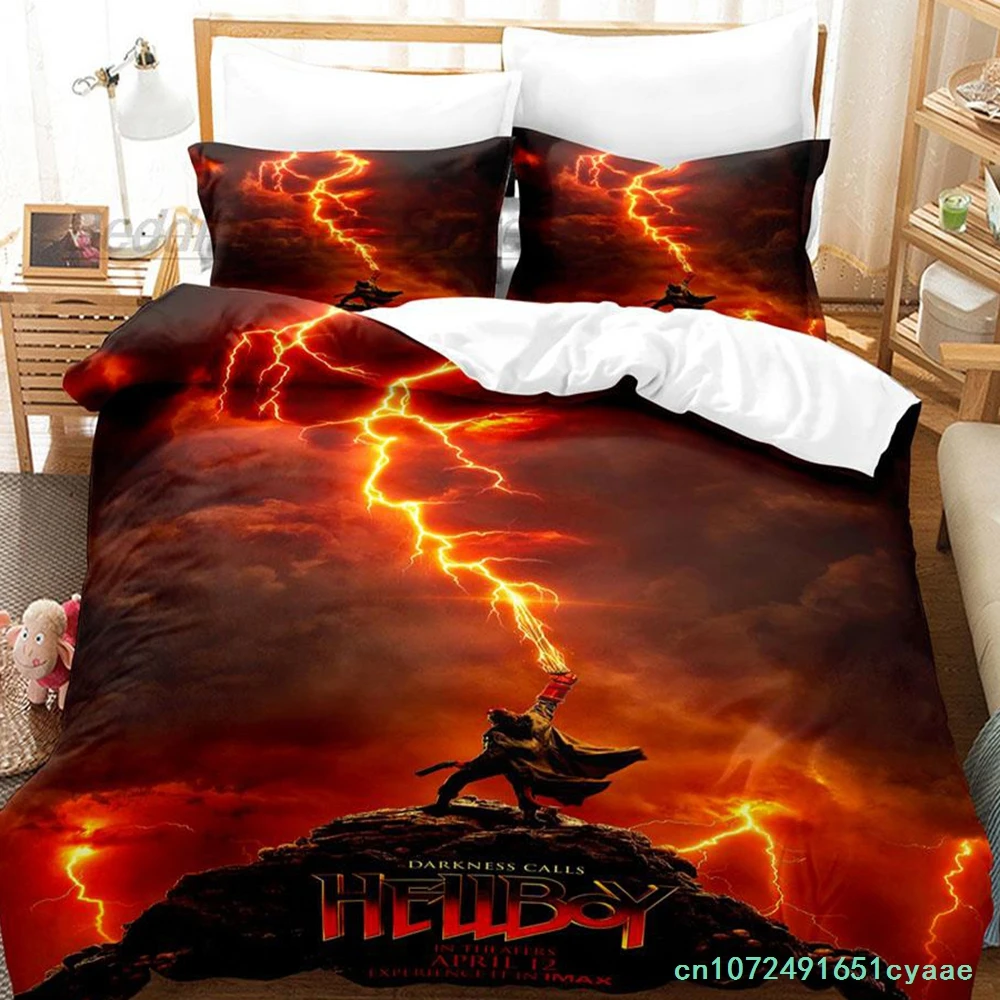 The Film Hell Boy Bedding Set Single Twin Full Queen King Size Bed Set Aldult Kid Bedroom Duvetcover Sets 3D Print 2022