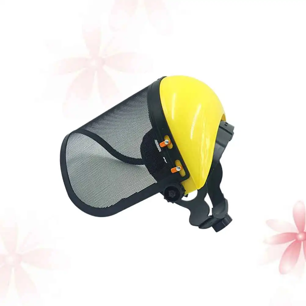1 szt. Hełm ochronny do kosiarki, ogrodniczy, szerokie pokrycie, metalowa siatka, regulowana poduszka
