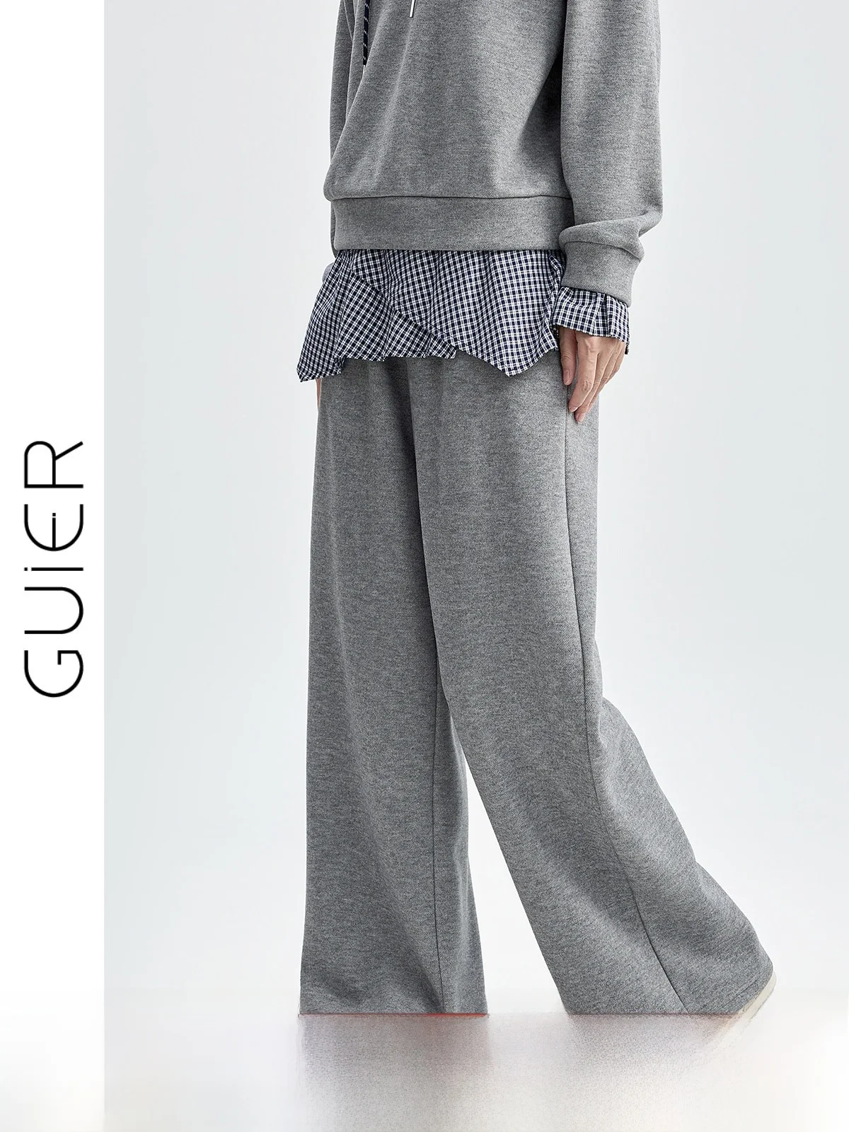 

High Waist Fce Lined Casual Pants Women's Winter 2025 New Loose Wide Leg ey Sports Pants Comfortable Casual Trousers