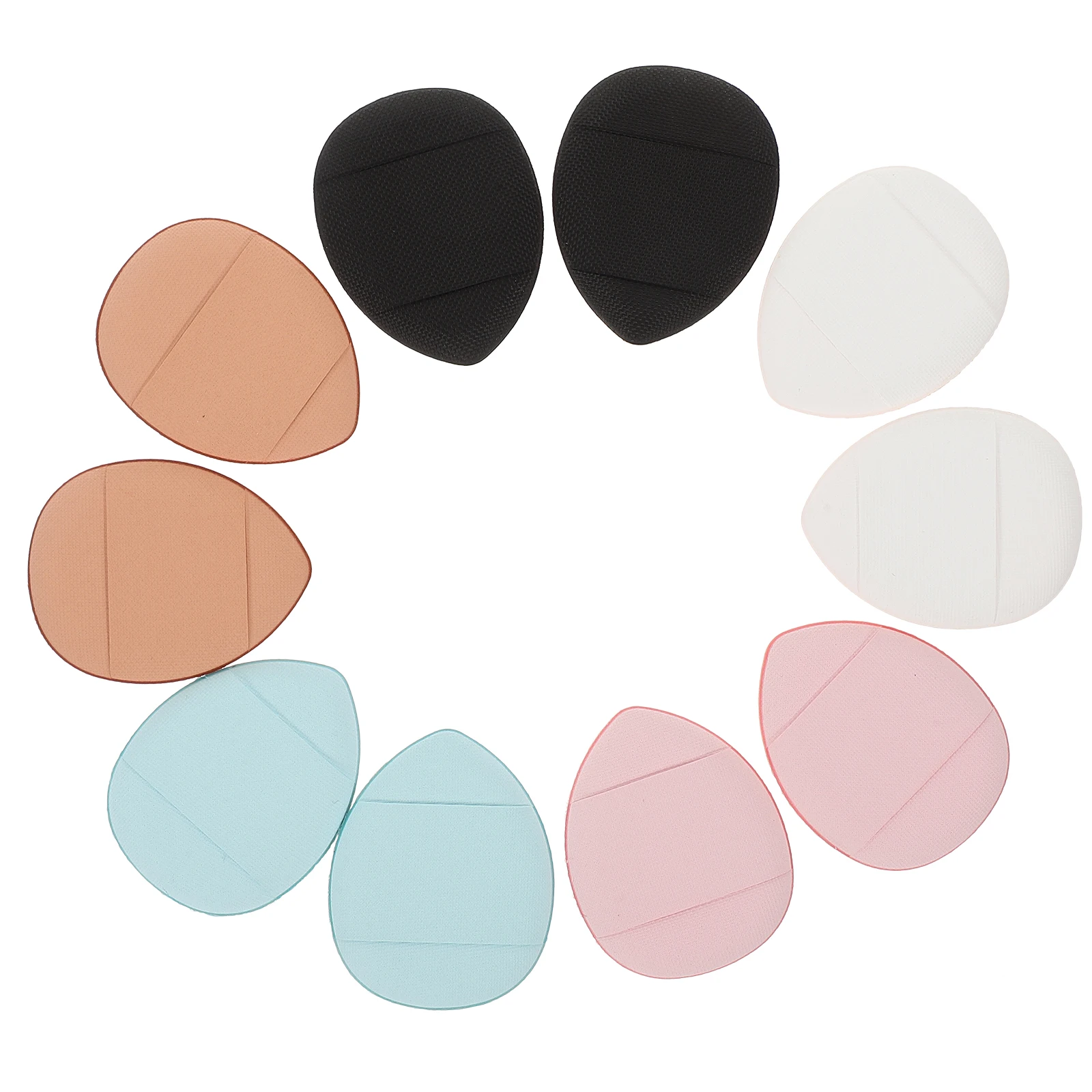 Zestaw 10 gąbeczek do pudru, delikatne i gęste, idealne do perfekcyjnego blendowania, do nakładania pudru, podkładu i korektora, łatwe w użyciu.