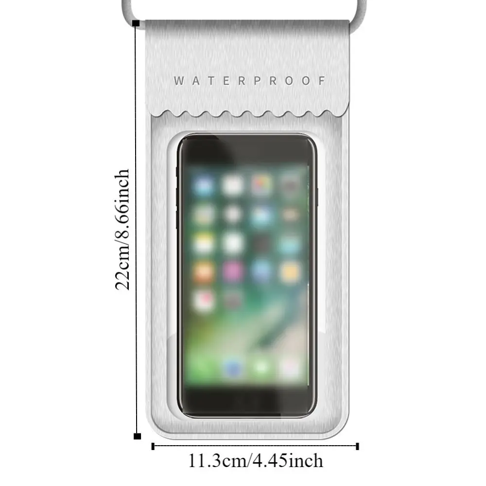 Touchable Screen Waterproof Mobile Phone Bag IPX8 Waterproof Transparent Phone Protector Pouch Leakproof Universal