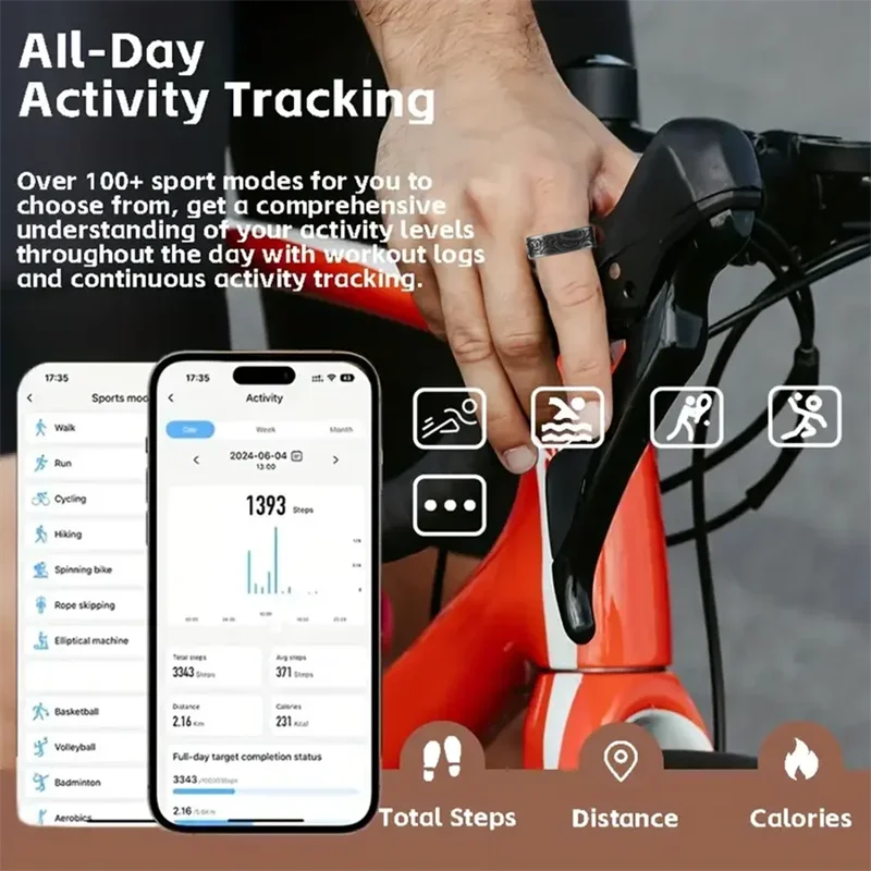 Moda 2025 nuevo anillo inteligente hombre mujer anillo de dedo salud Fitness Monitor de ritmo cardíaco modo multideporte para Xiaomi Lenovo Apple