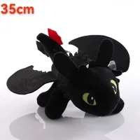 *35cm Plushie Dragon Toys Kawaii White Black Dinosaurs Animal Stuffed Plush Toys Home Decor Boys Girls Birthday Xmas Gifts