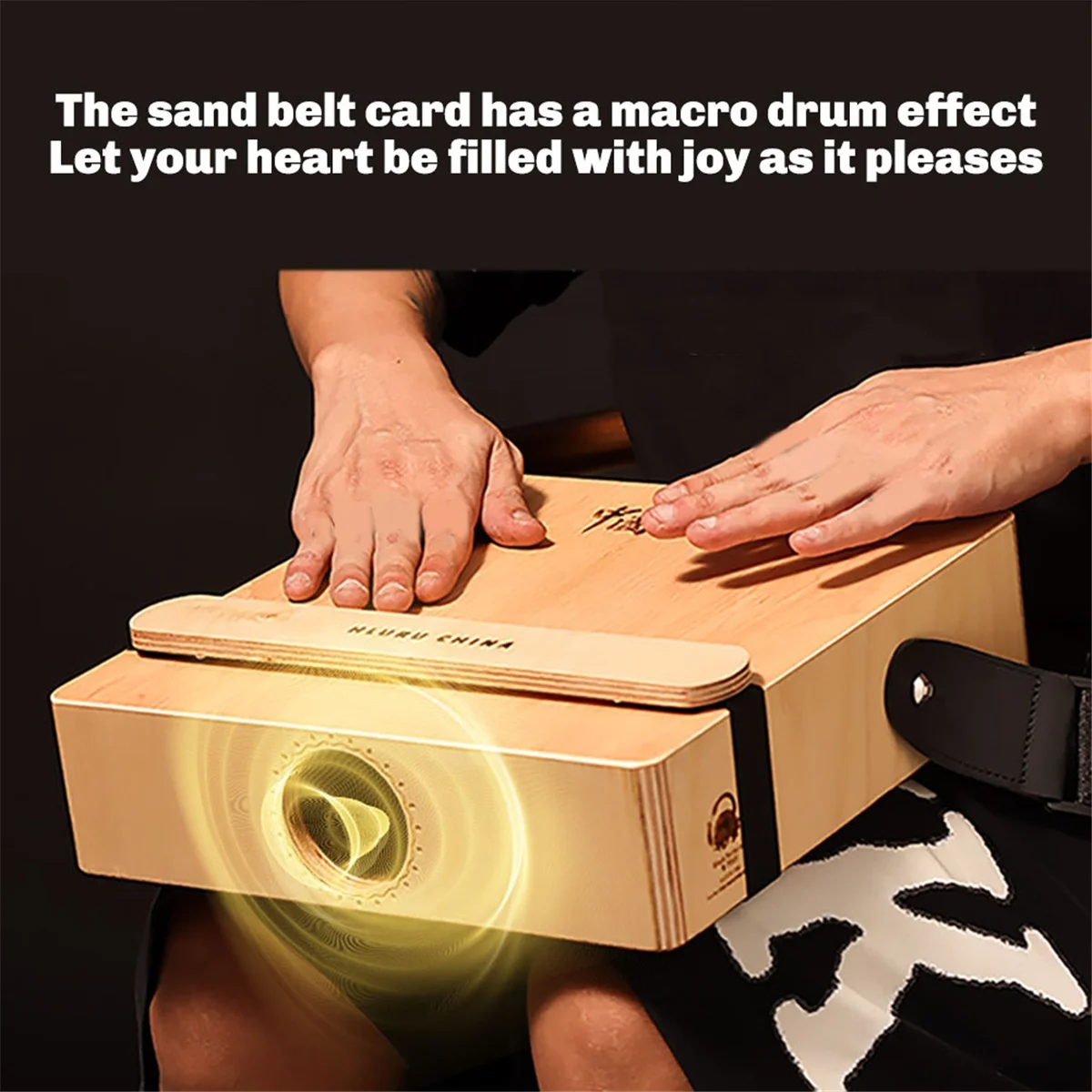 

ABJQ Cajon Drum for Trave Wooden Drum Music Drum Kahong Drum Instrument Travel Drum Professional Percussion Instrument