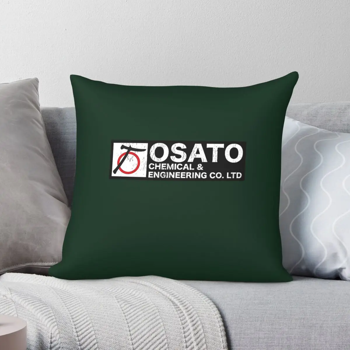 Osato Chemical Engineering Square Pillowcase Polyester Linen Velvet Printed Zip Decorative Room Cushion Cover 45x45