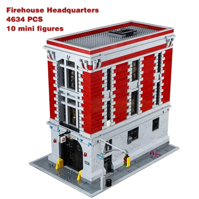 

Creative Street View Ghostbusters Firehouse Headquarters Building Blocks Bricks Fire Brigade Architecture 4695pcs Kids Toys