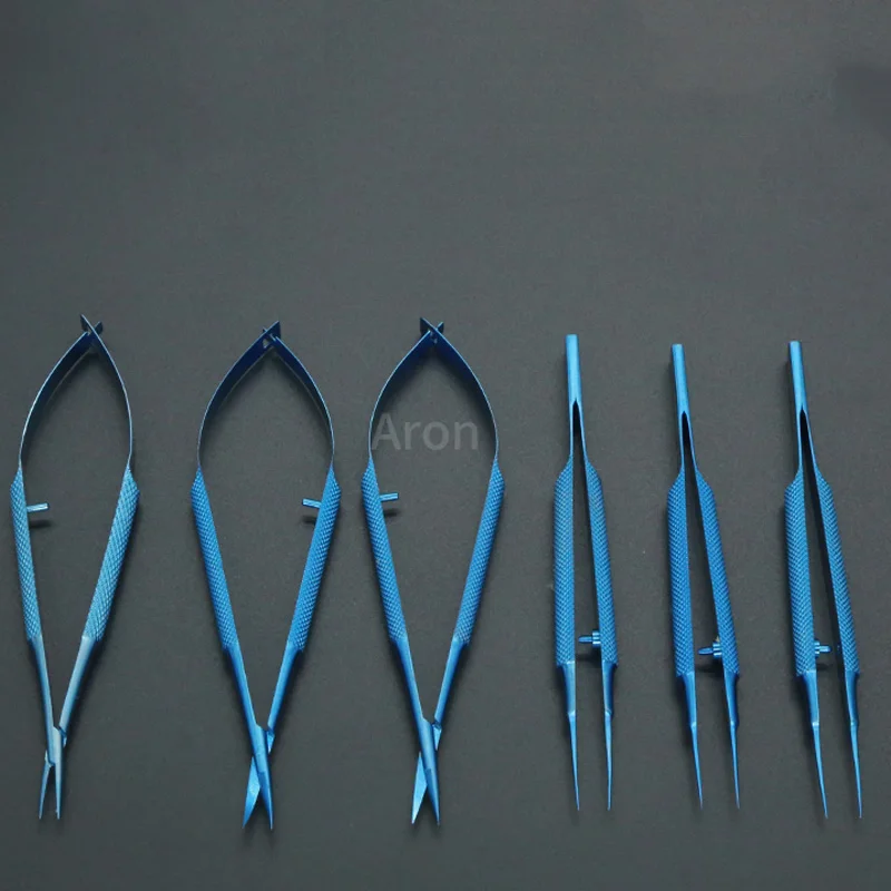 Microscopic Scissors Tweezers Needle Holding Forceps Ophthalmic Microsurgery Exercise Set Of Instruments Hand Surgery Suture