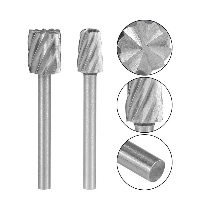 6Pcs Houtbewerking Rotary Bit Hoge Snelheid Staal Set Voor Dremel Accessoires Handleiding Gereedschap Voor Rotary Gereedschap Graveren Schurende gereedschap