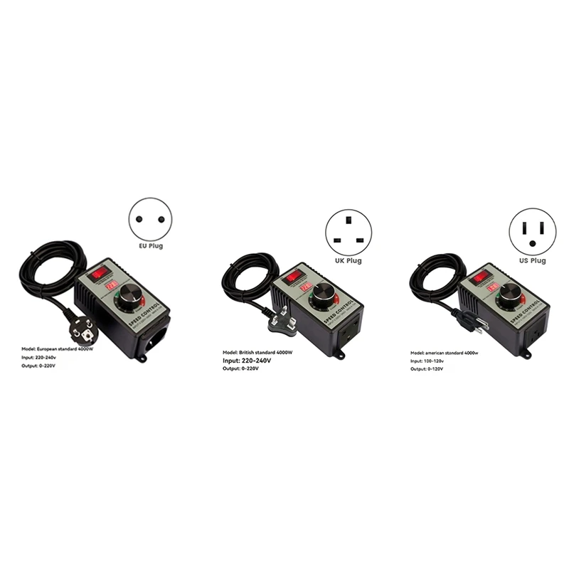 4000W Variable Voltage Regulator Grinders Controller - Speed Controller Frequency Converter