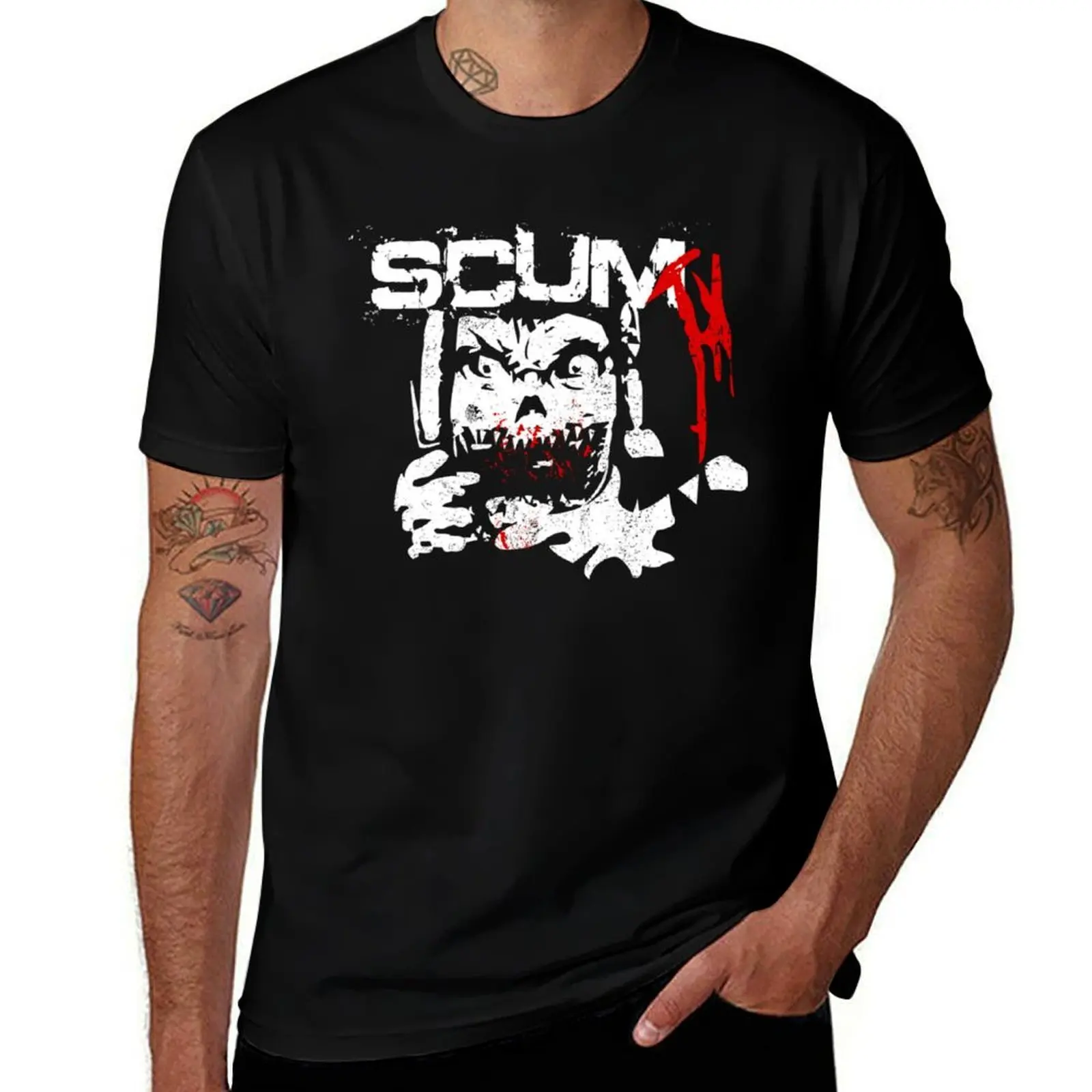 

SCUM GAME T-Shirt black cotton t-shirt plain for man package t shirt man designer T-Shirt
