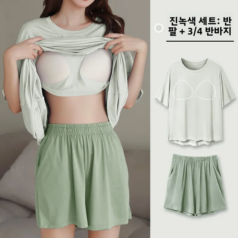 

Летний женский комплект одежды из модала ort Sve, домашняя одежда, верхняя одежда, удобная дышащая круглая ночная рубашка с принтом Ne