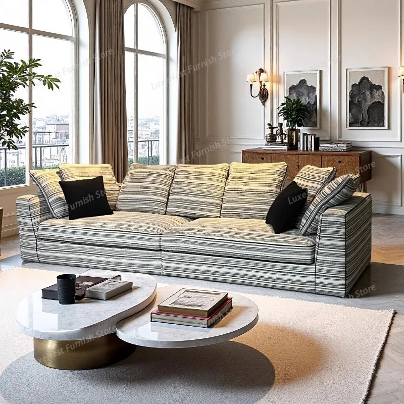 

Европейские классические диваны для гостиной, увеличенные диваны-пуфы в скандинавском современном стиле, мягкие кушетки для гостиной, мебель для дома