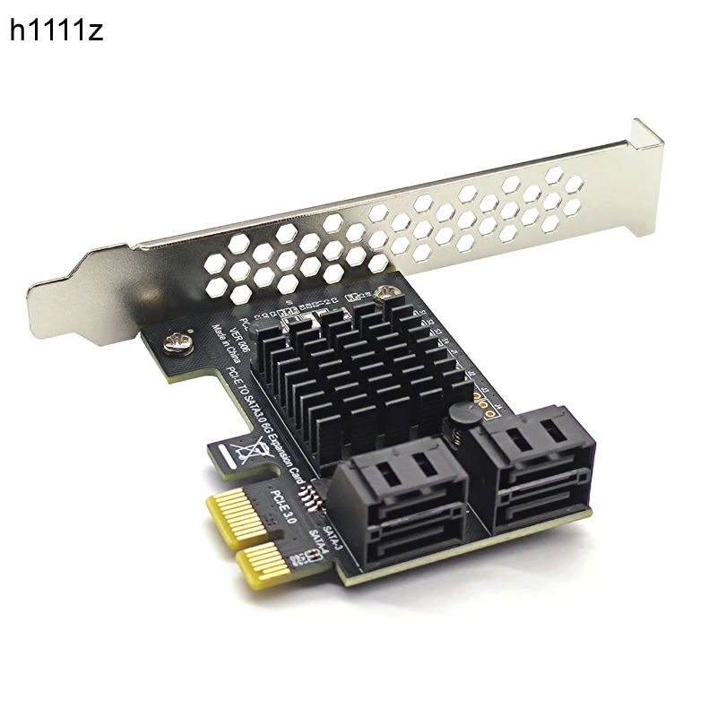 Chi a Mining SATA PCI-E Adapter 4 Port SATA 3.0 to PCIe X1 GEN3 Expansion Card SATA 3 III PCI-e PCI Express Card ASMedia ASM1064