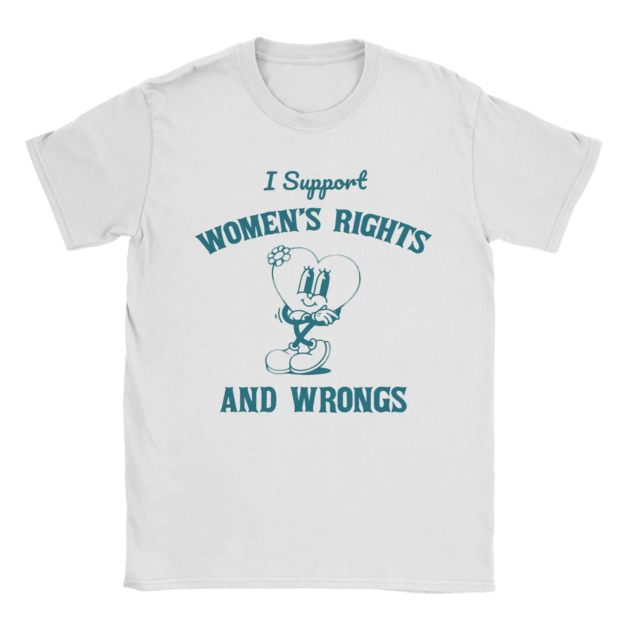 I Support Womens Rights And Wrongs T Shirt Men's  100% Cotton Novelty T-Shirts O Neck  Tee Shirt Short Sleeve Tops Summer