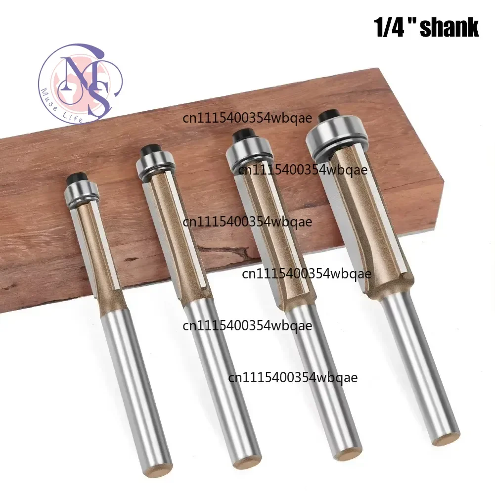 ZOCI-1 PC 6mm 1/4in Shank Z3 Flush Trim Router Bit 3Flute Pattern Wood Router Bit with Bearing Woodworking Milling Cutter