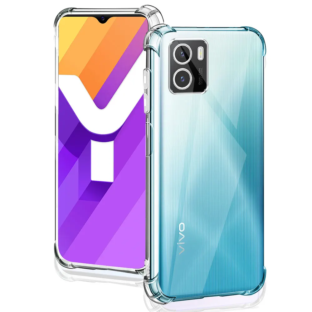 For Vivo Y15S Y15A Y01 Case Fashion Soft Silicone Clear Shockproof Airbag Phone Case for VIVO Y15C V2120 V2147 Back Cover Funda