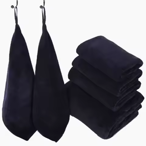 Black ultra-fine fiber kitchen cleaning towel, absorbent and easy to maintain, used for cleaning glass kitchens, bathrooms, etc