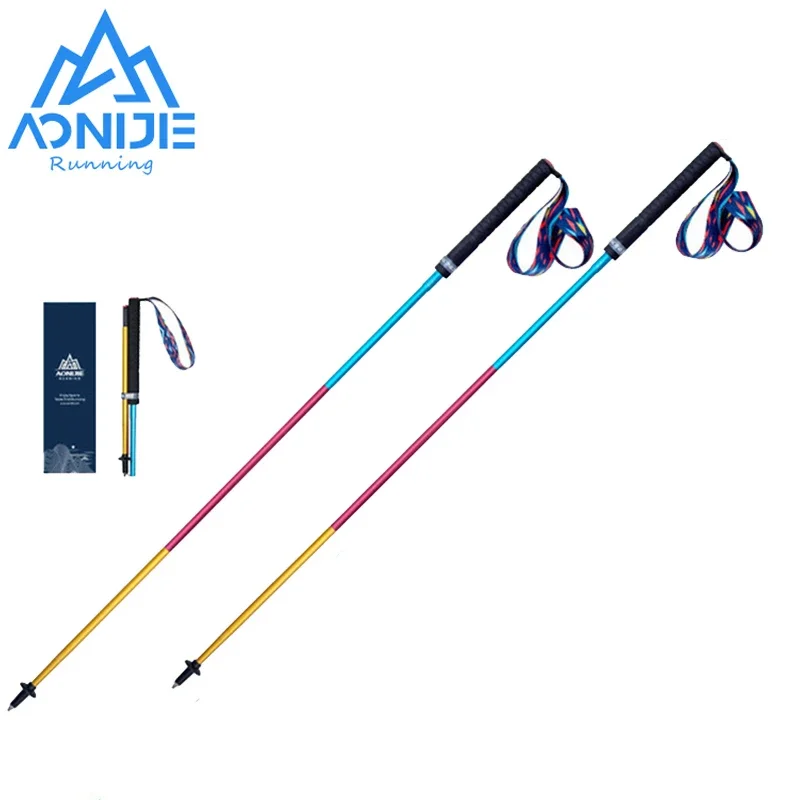 

AONIJIE E4201 Lightweight Folding Collapsible Quick Lock Trekking Pole Hiking Pole Trail Running Walking Stick Carbon Fiber