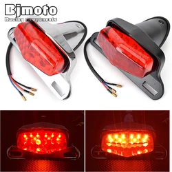 Universal Motorcycle Brake LED Lamp Rear Stop License Plate Lucas Light For Cafe Racer For Harley Davidson Honda