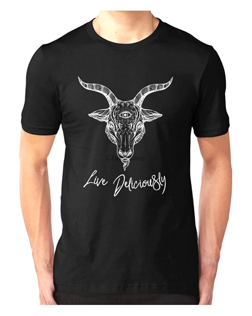 Black Phillip The Goat Live Deliciously Slim Fit Tshirt