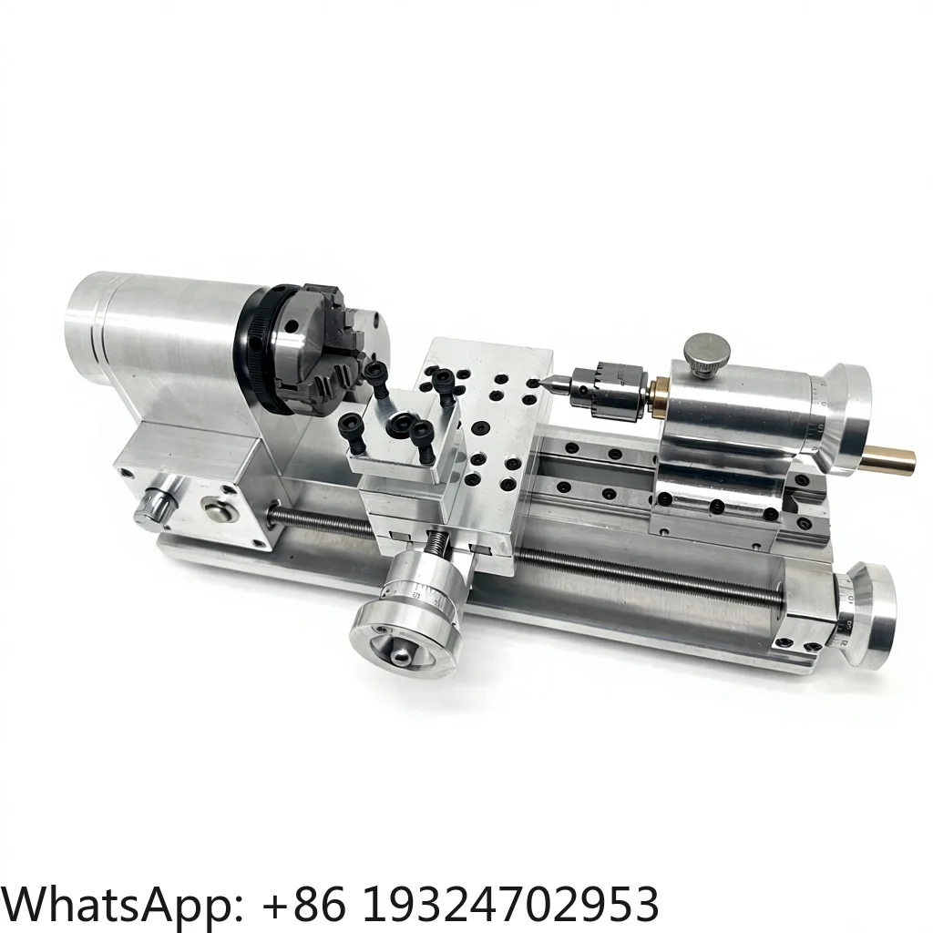 DIY Mini Lathe Metal Small Desktop Machinist Model Scientific Experiment Engineering Equipment 36x21x12cm Exquisite