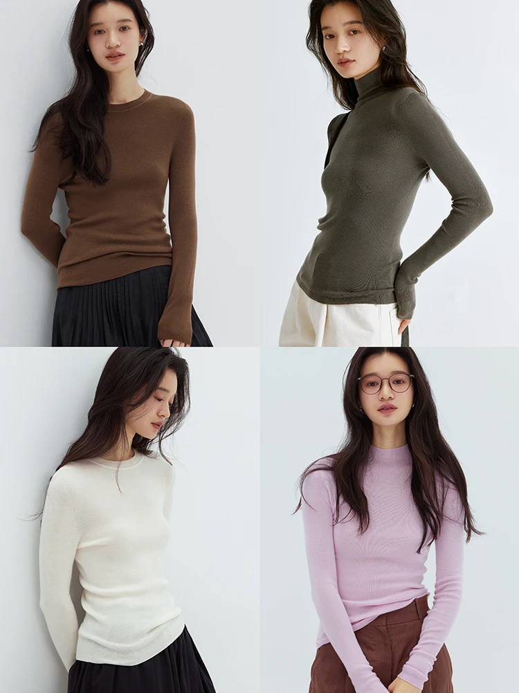 

Ultrine 55 Micron Sl 8 Needle Women's Base irt Innerwear Gold Wool Island Precision Knitted Sweater Commute Sle...