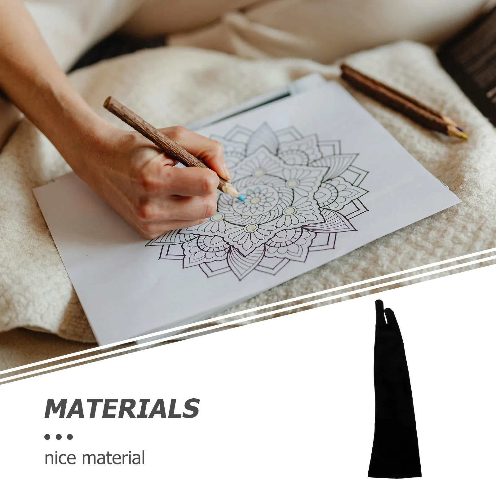 قفاز رسم رقمي، أداة فنية بإصبعين لعرض اللوحي والقلم، تحكم سلس، دقة تدعم ساعات طويلة، إبداعية #1