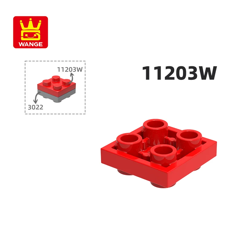 

WANGE 11203 Вт 100 г/157 шт. 2X2 двухсторонние строительные блоки с 4 отверстиями Moc, совместимые со сборками кирпичей, детские игрушки, подарочная коробка