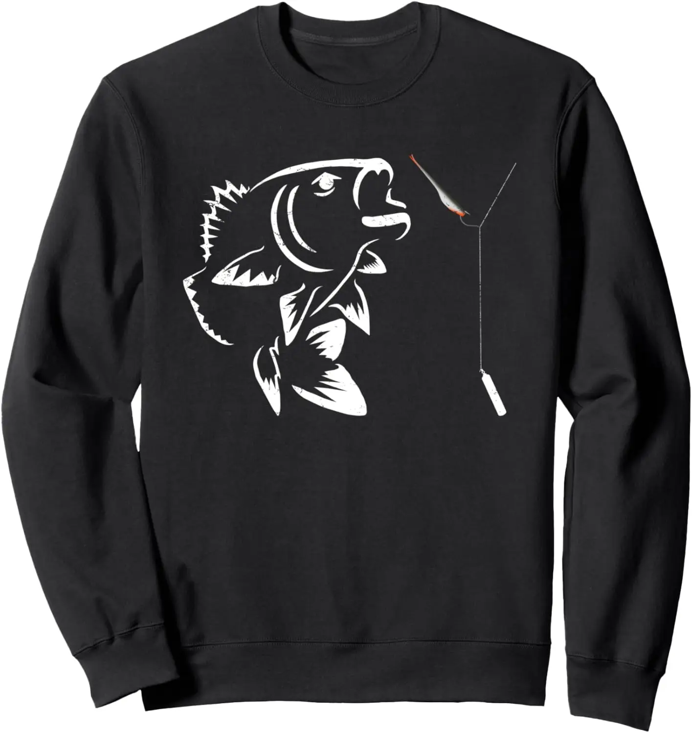 Dropshot Fishing Bass Fish Artwork Fishermen Sweatshirt