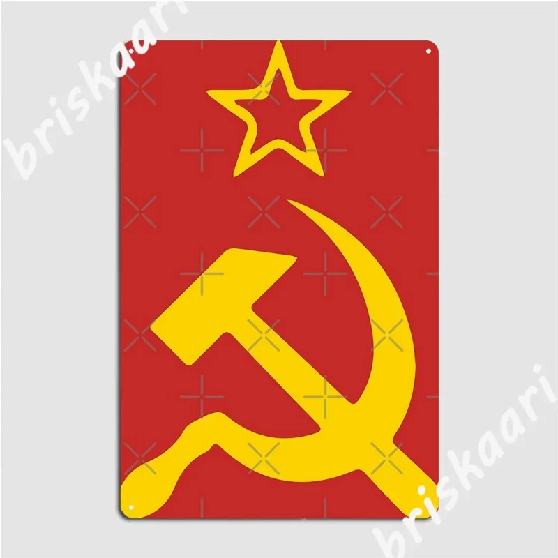 Star, Hammer And Sickle. Ussr, Soviet Union Flag. Metal Signs Club Home Club Bar Printing Poster Tin sign Posters