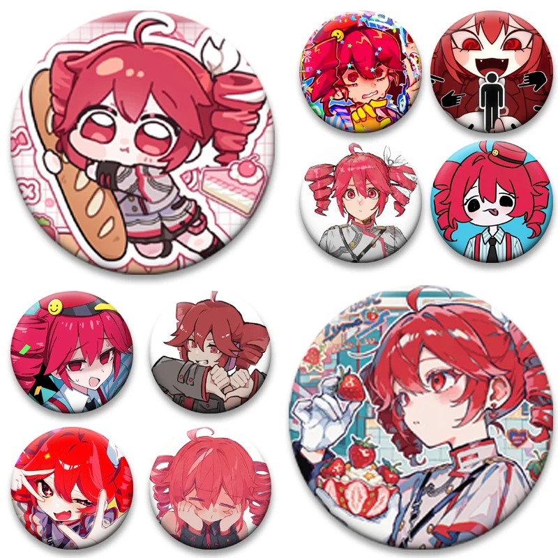Kasane Teto Creative Badge Cute UTAU Simple Button Pins Snap Brooches Daily Fashion Decoration Birthday Anniversary Ideal Gifts