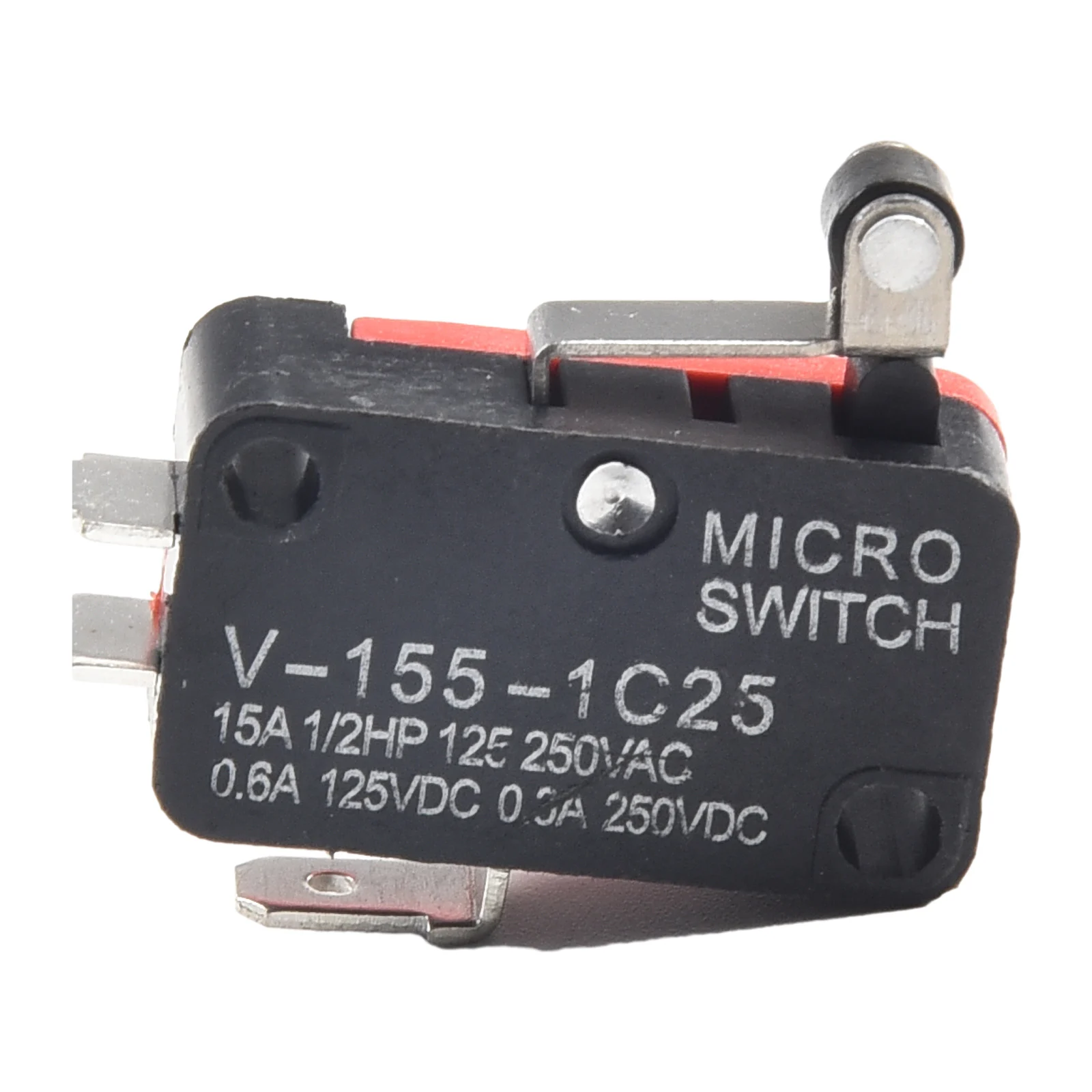 5 Pcs Miniature Limit Switches V-155-1C25 250N 15A Momentary Travel Switch Self-reset 1NO 1NC 3 Terminals For AC/DC Control