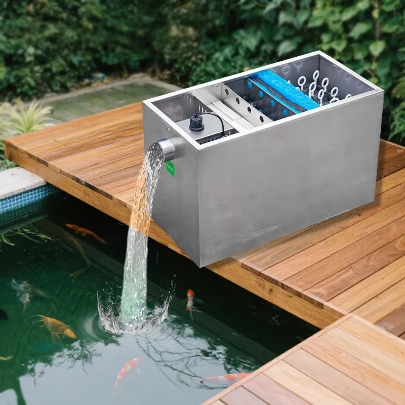 Household Stainless Steel Fish Pond Biological Garden Koi Pond Aquarium Fish Tank Water Filter Fast Delivery