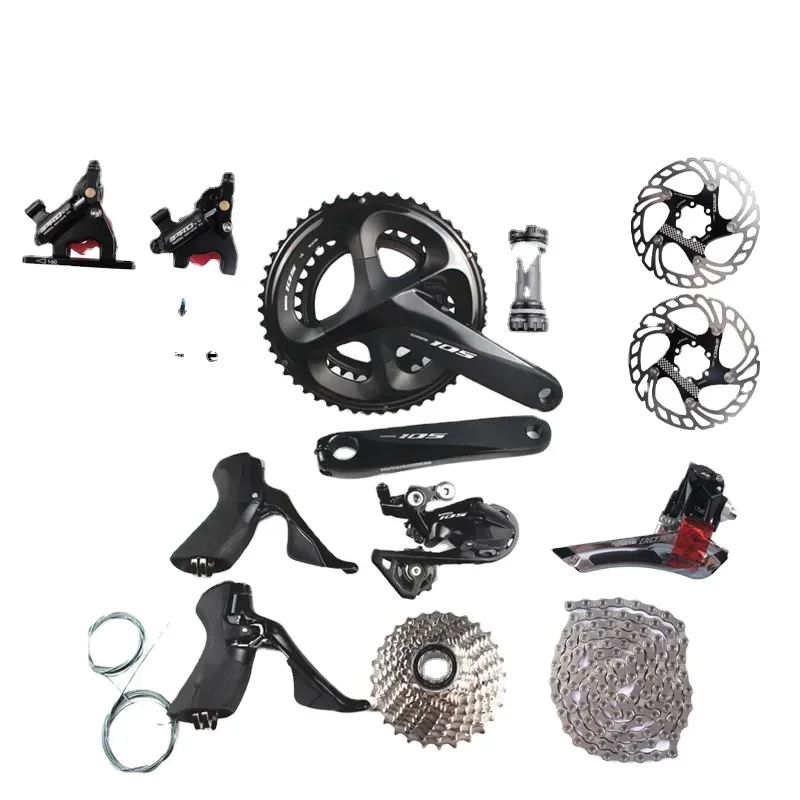 

105 R7000 2x11s Groupset Mechanical Disc Brake Set Crankset Cassette Derailleur Road Bike Bicycle Groupset IIIPRO Brake